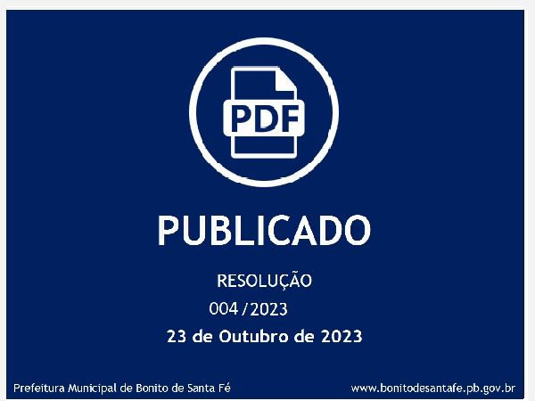 Resolução Nº 04/2023/CMDCA - PROJETO BONITO É SER DIFERENTE